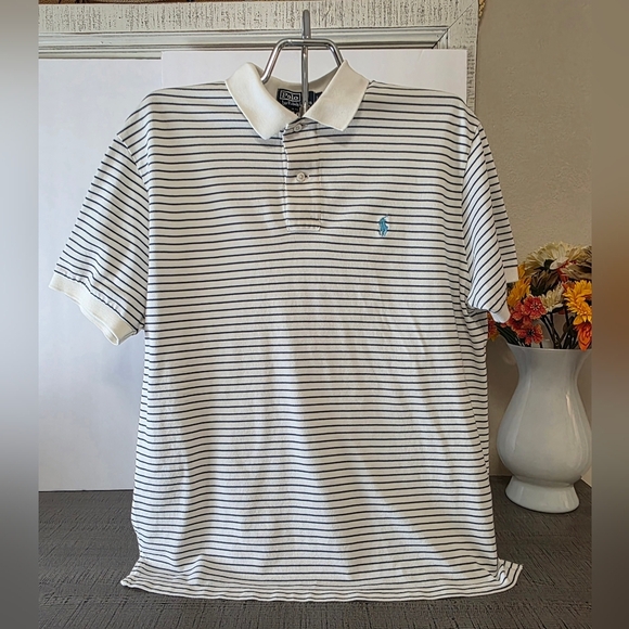 Ralph Lauren Other - Ralph Lauren White and Black Striped Polo